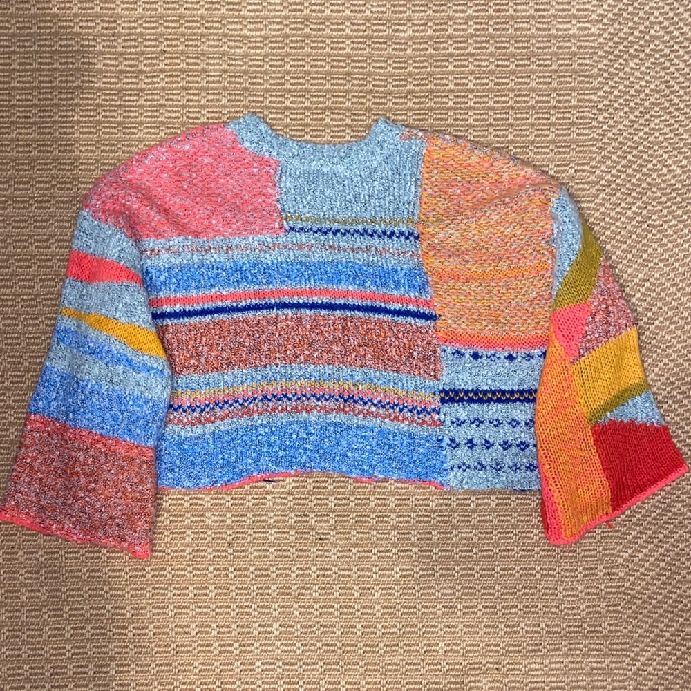 Sincerely Jules Multicolor Patchwork Sweater - image 3